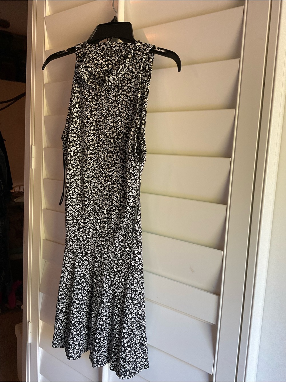 Free People Check It mini dress Black and White Floral